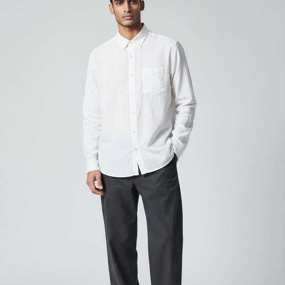 Goodfellow & Co Men's Off-White Button Down Shirt - Picture 1 of 2